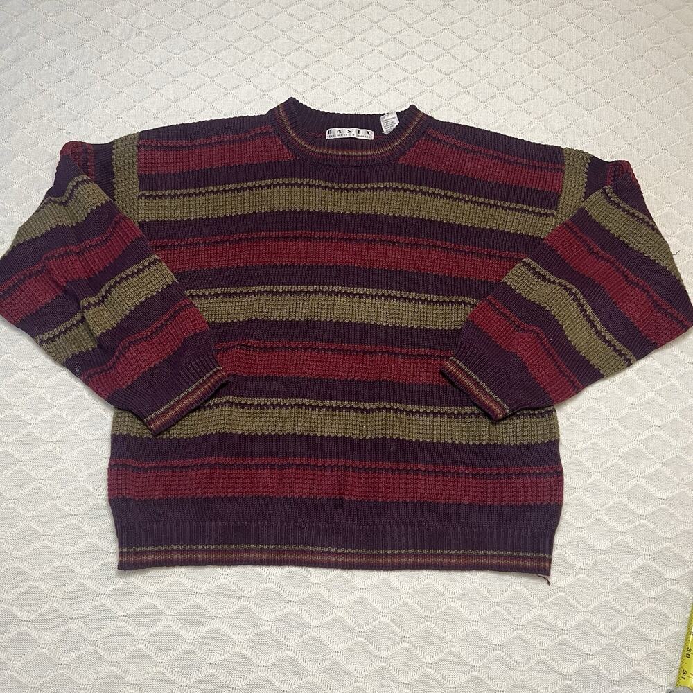 Basix Sweater Knit Fenn Wright & Manson Multicolor Pullover Geometrical Men L